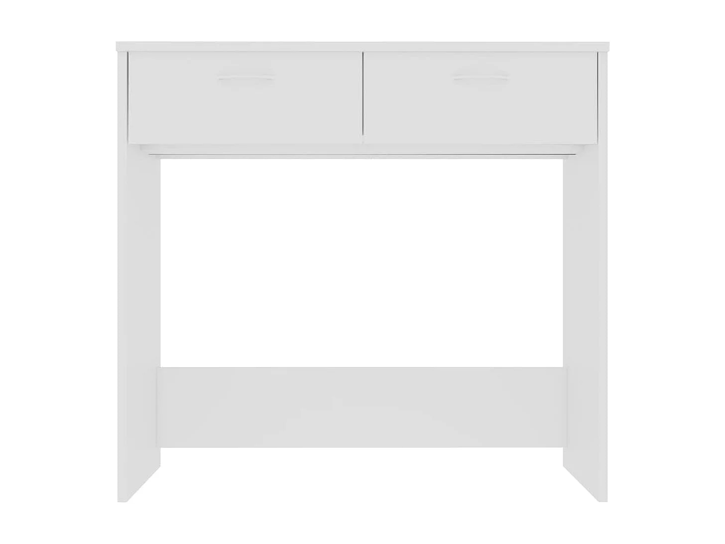 Mesa mesa estação de trabalho móveis de computador estudo de TI 80 x 40 x 75 cm madeira engenharia branco 02_0023525