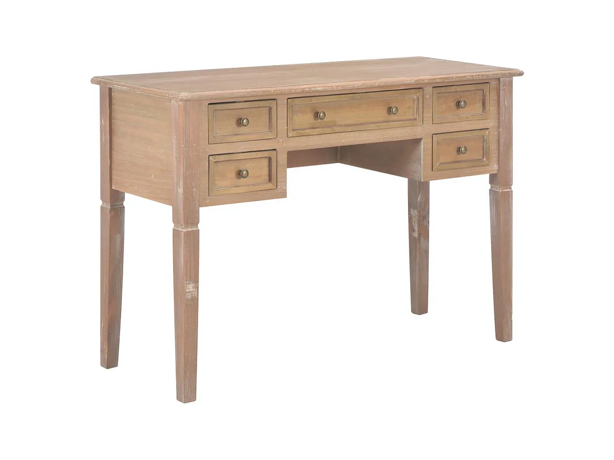 Bureau table meuble travail bois marron 109.5 x 45 x 77.5 cm 0502120