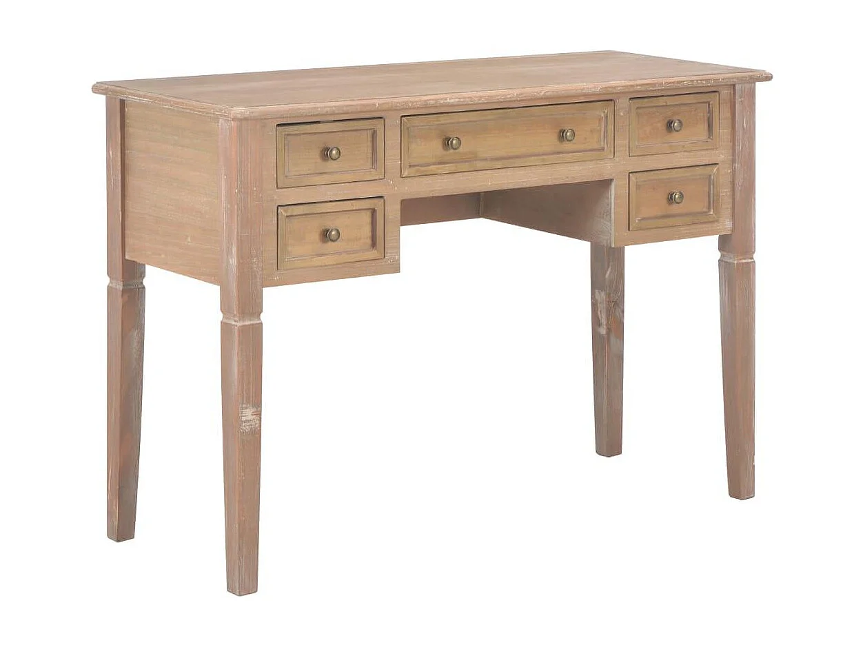 Bureau table meuble travail bois marron 109.5 x 45 x 77.5 cm 0502120