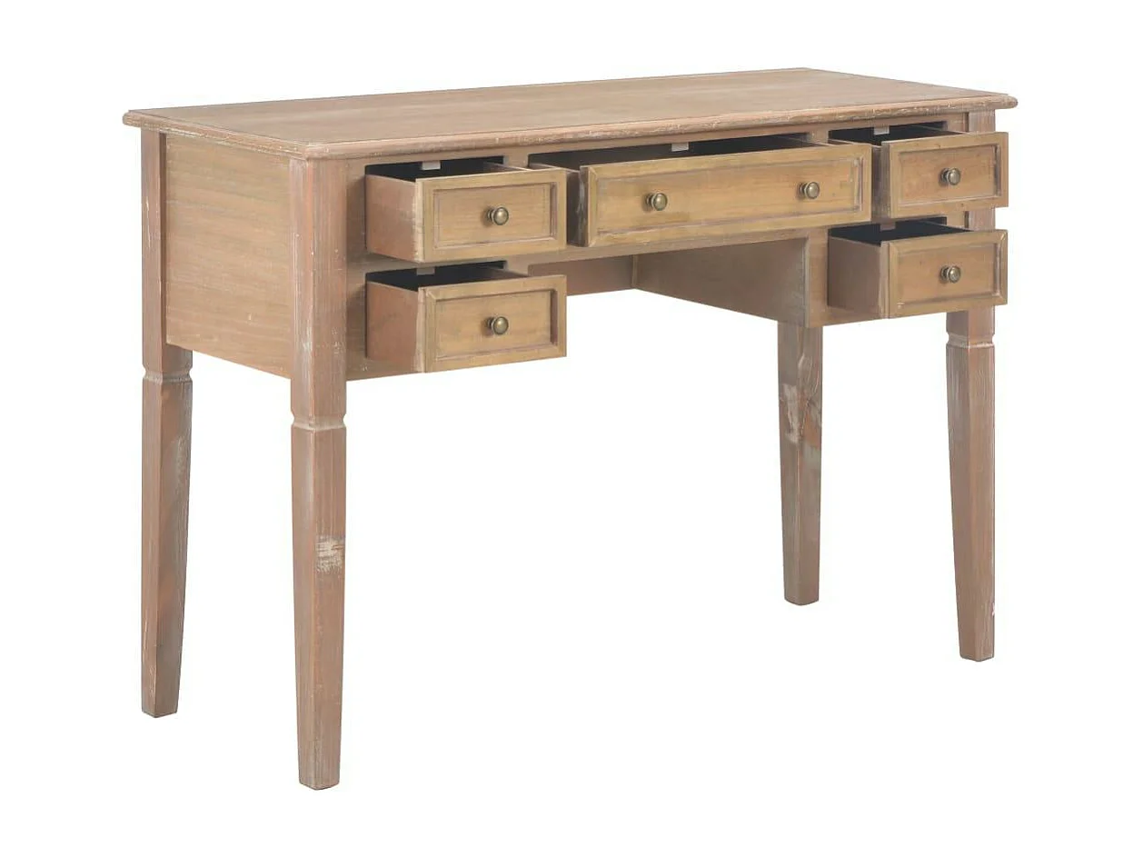 Bureau table meuble travail bois marron 109.5 x 45 x 77.5 cm 0502120