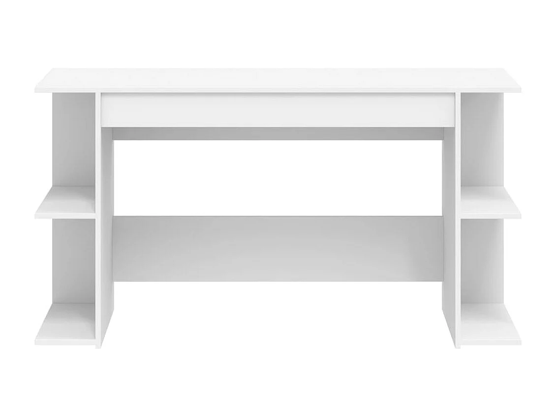Bureau table poste de bois blanche 140 x 50 x 75 cm 02_0023520
