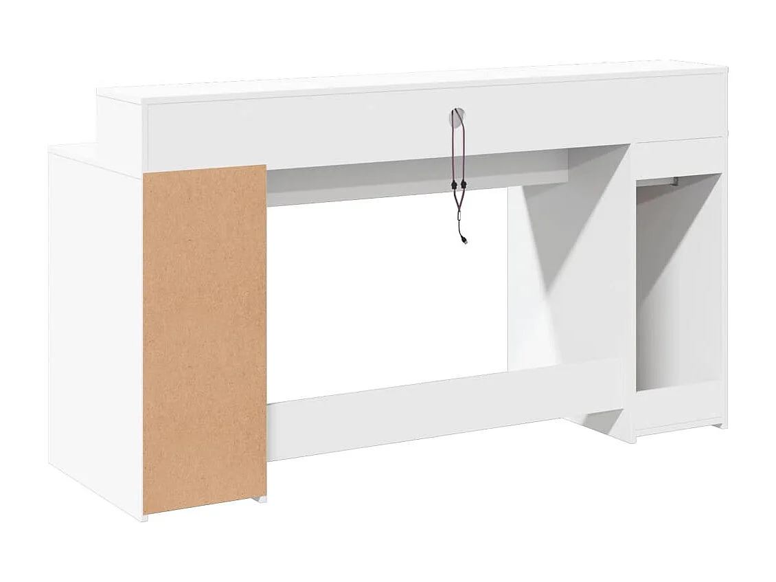 Bureau table poste de bois blanche 160 x 55 x 91 cm 02_0023408