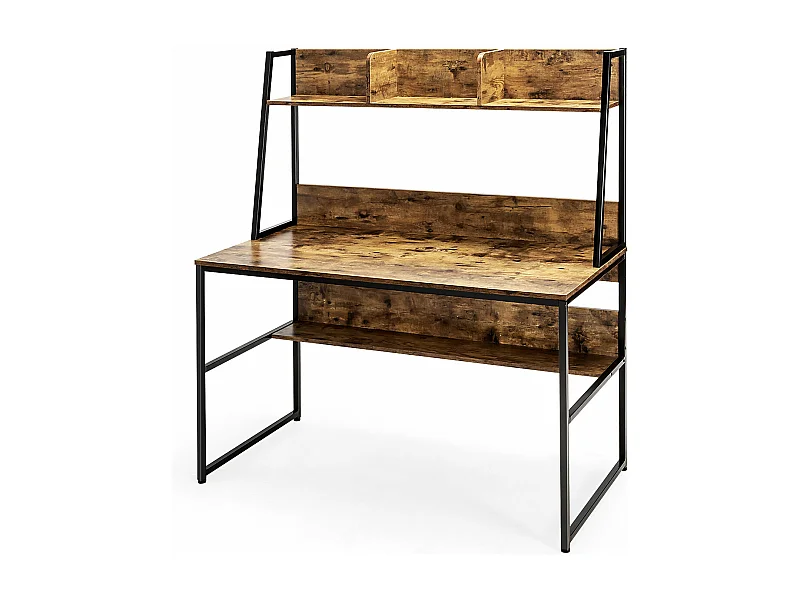 Bureau avec niche et marron 120 x 57 x 140 cm 20_0007969