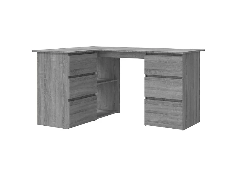 Bureau table poste de bois marron 145 x 100 x 76 cm 02_0023695