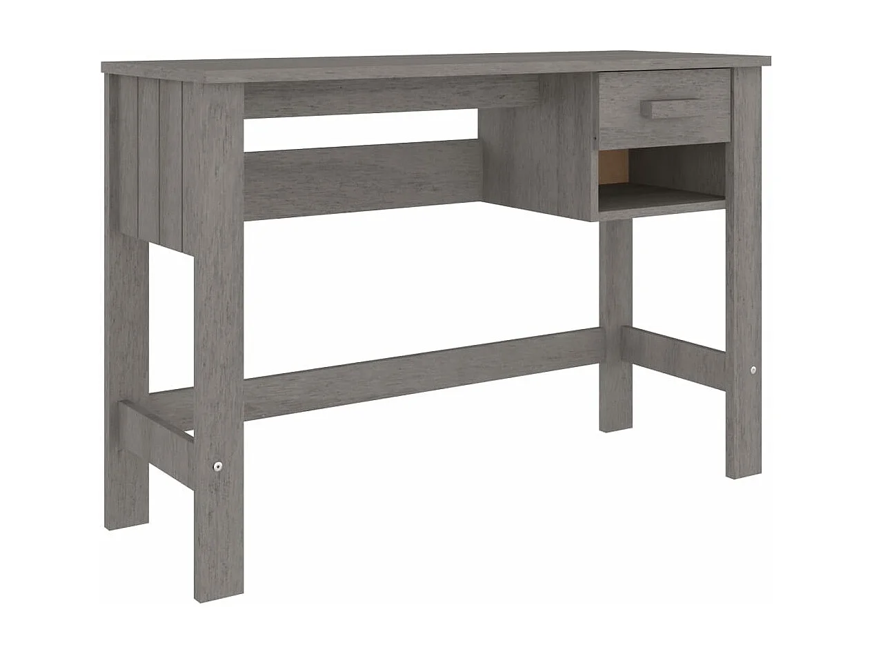 Mesa escritorio puesto de trabajo mueble ordenador estudio HAMAR luz 110 x 40 x 75 cm madera maciza de pino gris 02_0023852