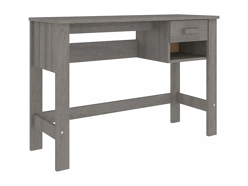 Mesa escritorio puesto de trabajo mueble ordenador estudio HAMAR luz 110 x 40 x 75 cm madera maciza de pino gris 02_0023852