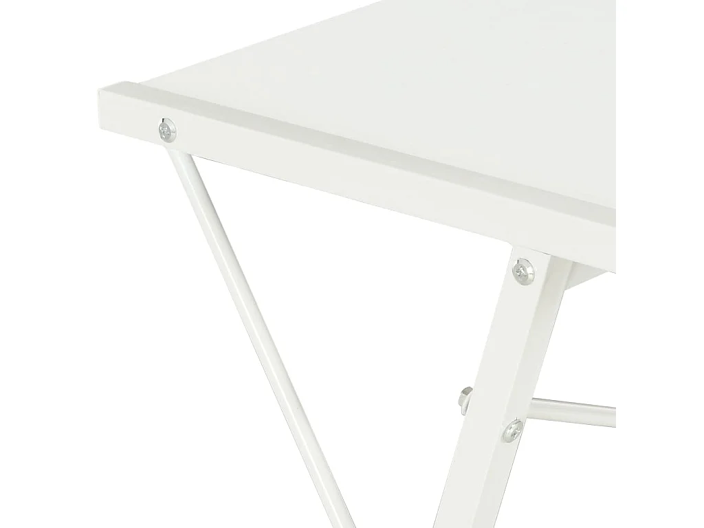 Scrivania tavolo postazione di lavoro mobile per computer studio con ripiano 116 x 50 x 93 cm bianco 02_0023476