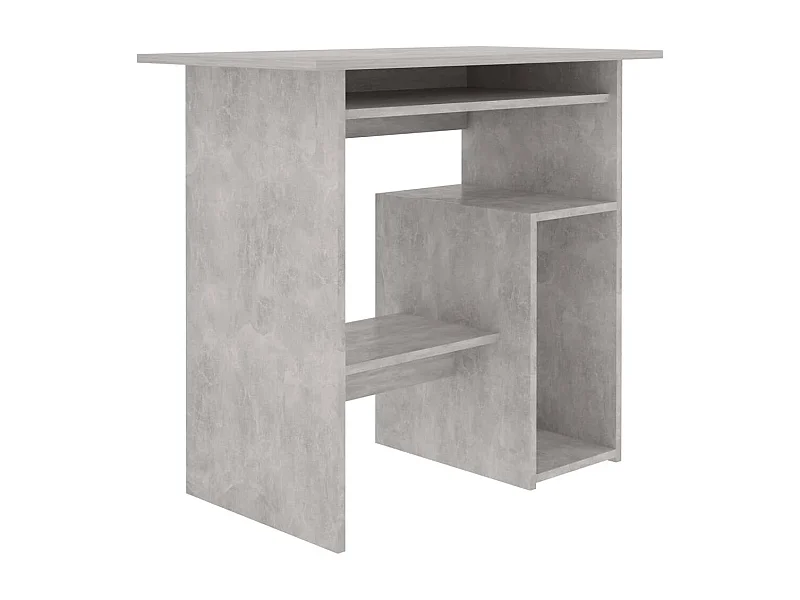 Mesa escritorio puesto de trabajo mueble ordenador estudio 80 x 45 x 74 cm madera contrachapada gris 02_0023847