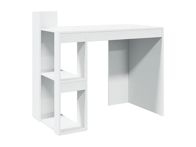 Scrivania tavolo postazione di lavoro mobile per computer studio IT 103,5 x 56,5 x 94 cm derivati ​​del legno bianco 02_0023504