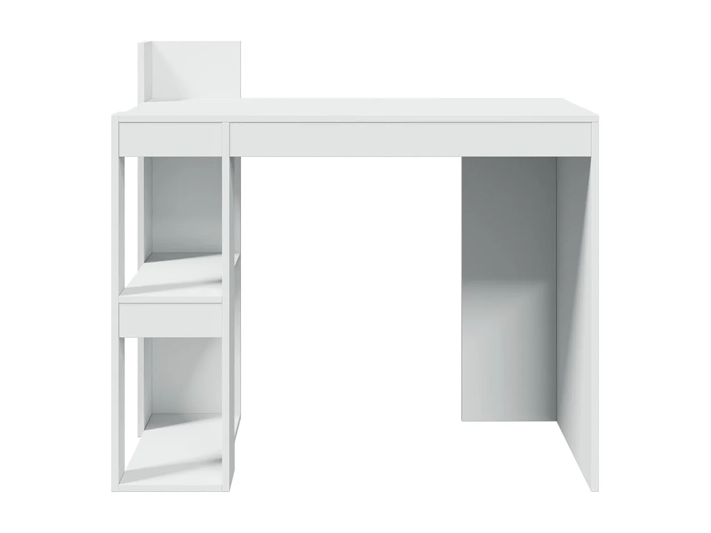 Mesa escritorio puesto de trabajo mobiliario informático estudio informático 103,5 x 56,5 x 94 cm madera contrachapada blanco 02_0023504