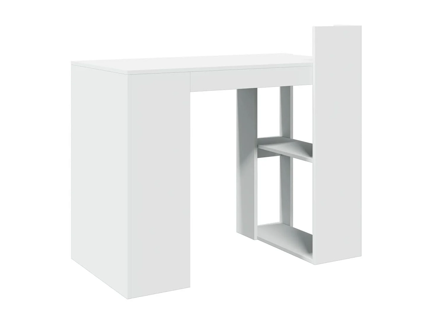 Mesa escritorio puesto de trabajo mobiliario informático estudio informático 103,5 x 56,5 x 94 cm madera contrachapada blanco 02_0023504