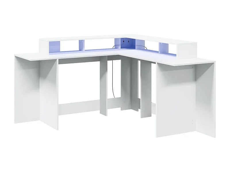 Bureau table poste de bois blanche 152 x 152 x 91 cm 02_0023407