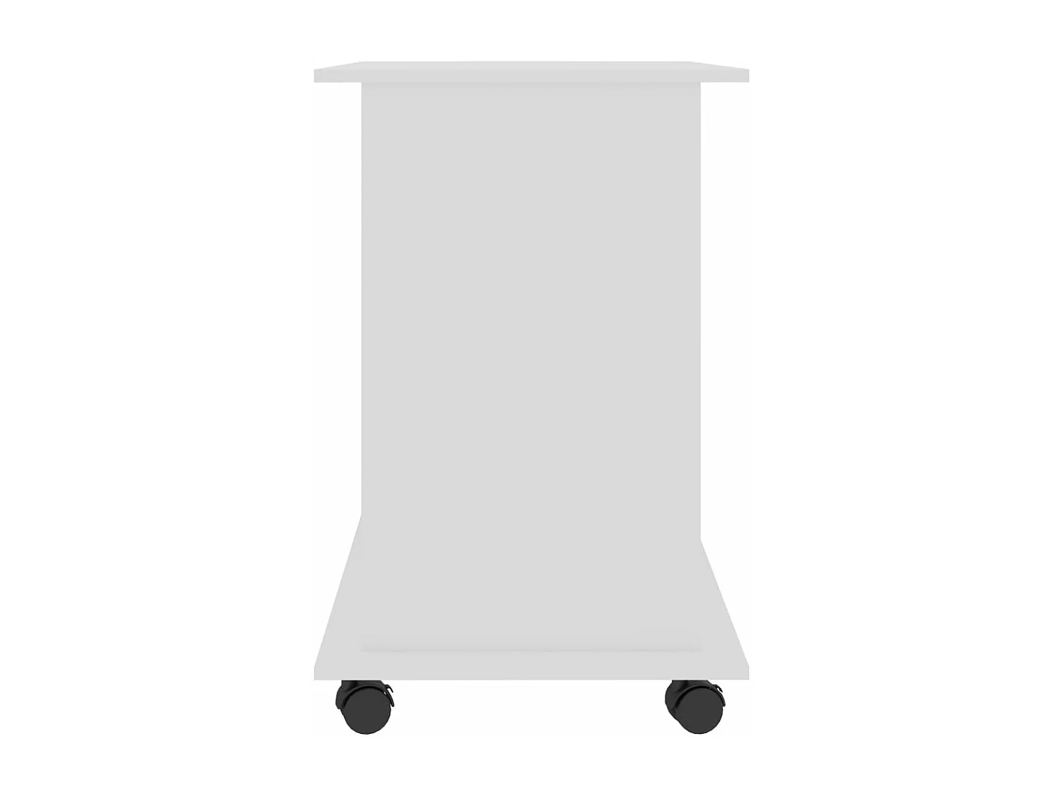 Mesa de escritorio puesto de trabajo mueble para ordenador estudio informático 80 x 50 x 75 cm madera contrachapada blanco 02_0023717