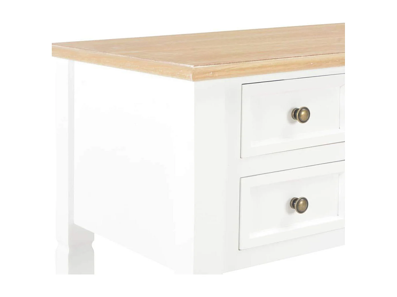 Bureau table meuble travail bois blanche 109.5 x 45 x 77.5 cm 0502114