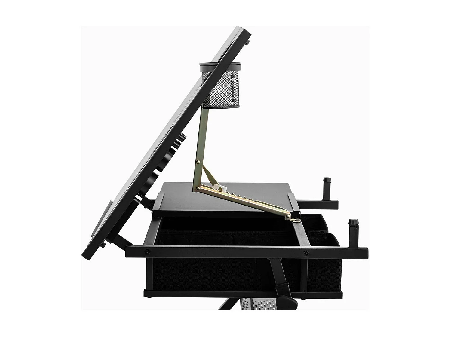 Mesa de dibujo, escritorio basculante y regulable en altura 115 x 60 cm, taburete incluido 14_0003608