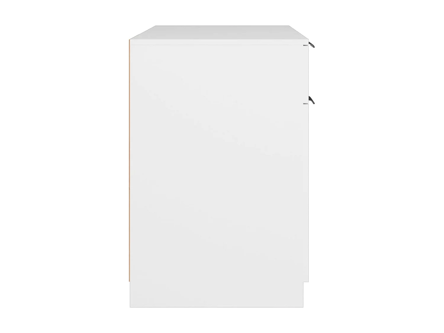 Scrivania tavolo postazione di lavoro mobile per computer studio per computer 100 x 50 x 75 cm derivati ​​del legno bianco 02_0023497