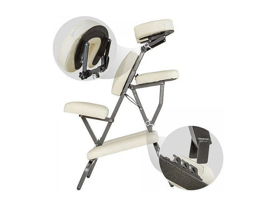 Chaise de massage rembourrage crème 80 x 50 x 105 cm 08_0000478