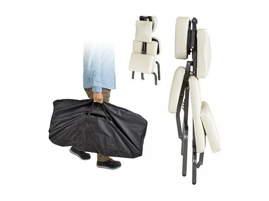 Sillón de masaje con acolchado grueso color crema + funda 08_0000478