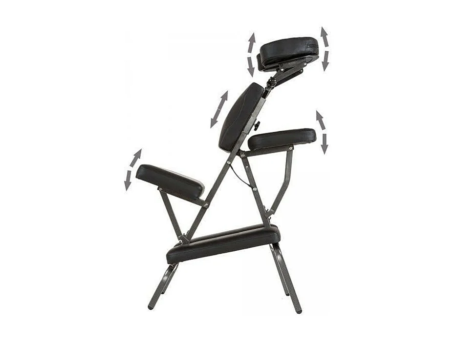 Chaise de massage rembourrage noire 80 x 50 x 105 cm 08_0000477
