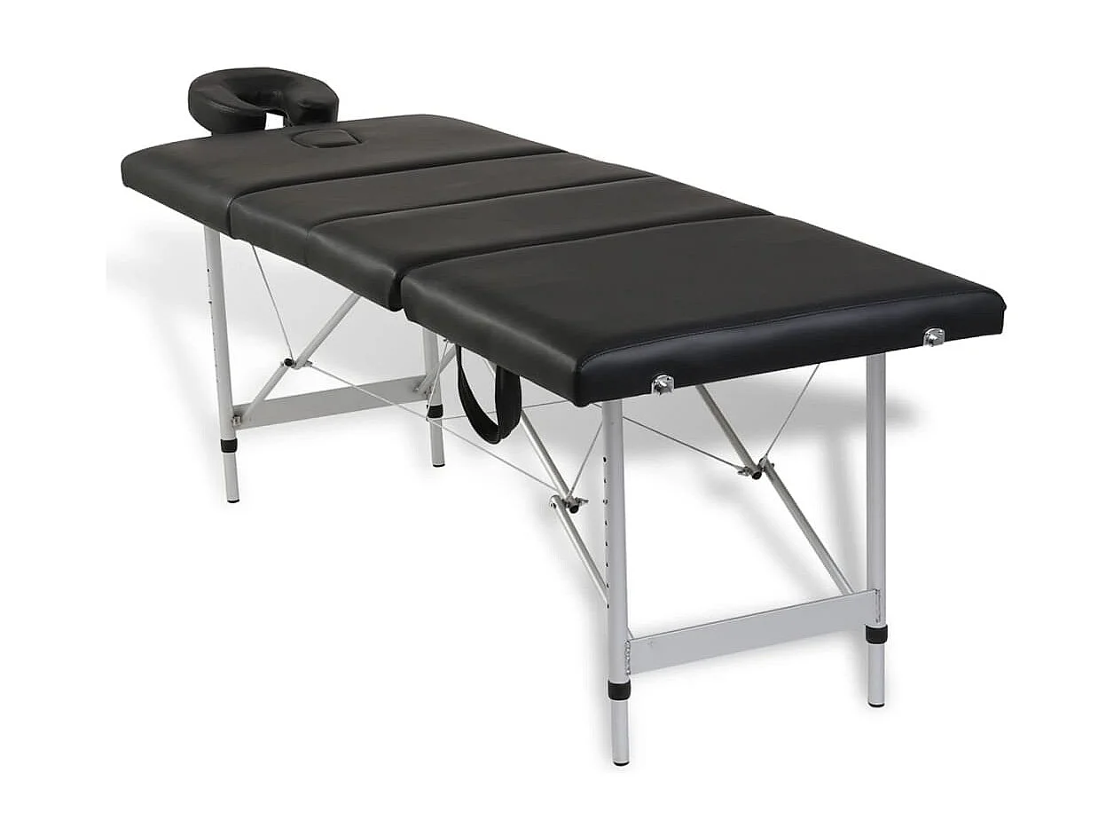 Table pliable de massage argenté 186 x 68 x 59 cm 02_0001890