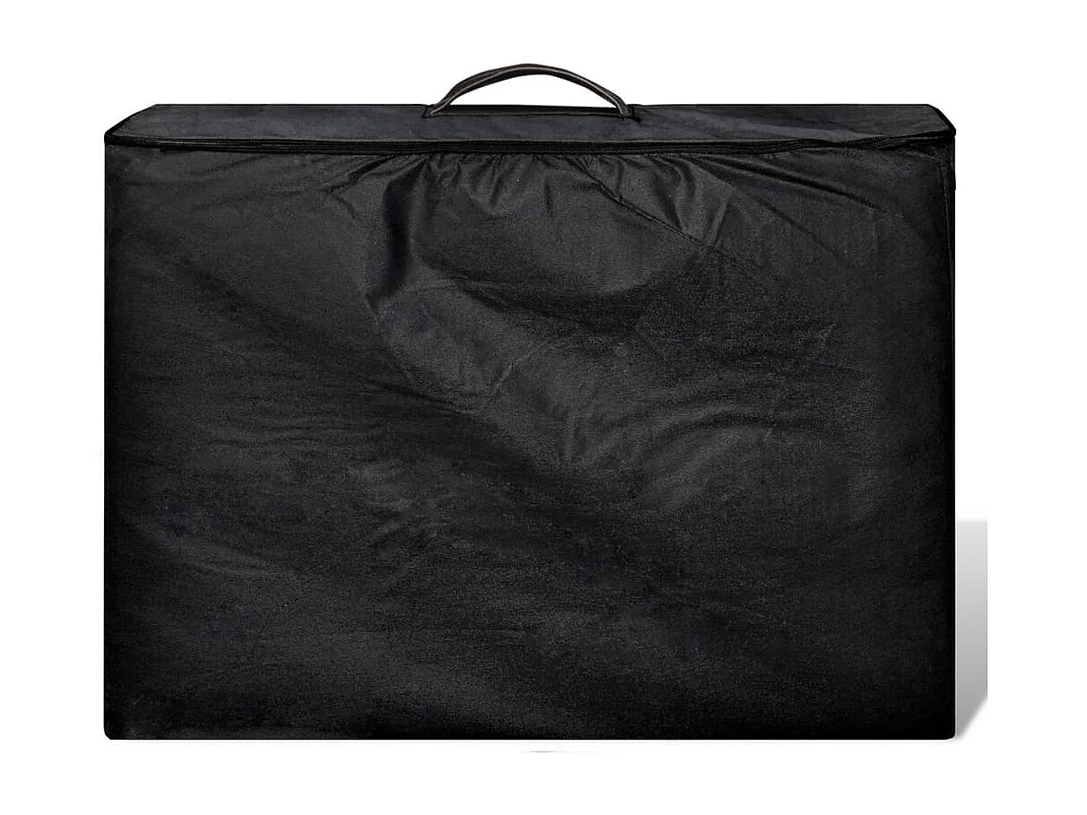 Camilla de masaje plegable de 4 zonas con estructura de acero inoxidable negro 02_0001890