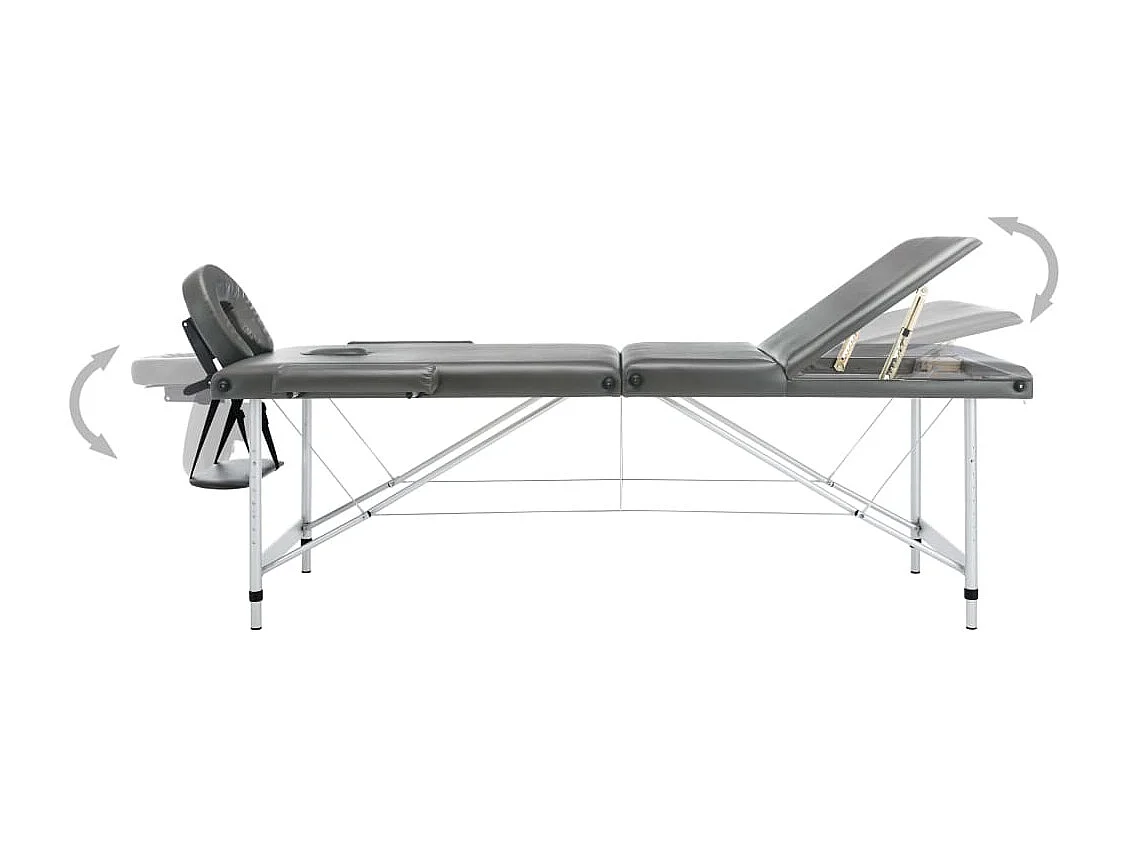 Table de massage avec aluminium 186 x 68 x 59 cm 02_0001798