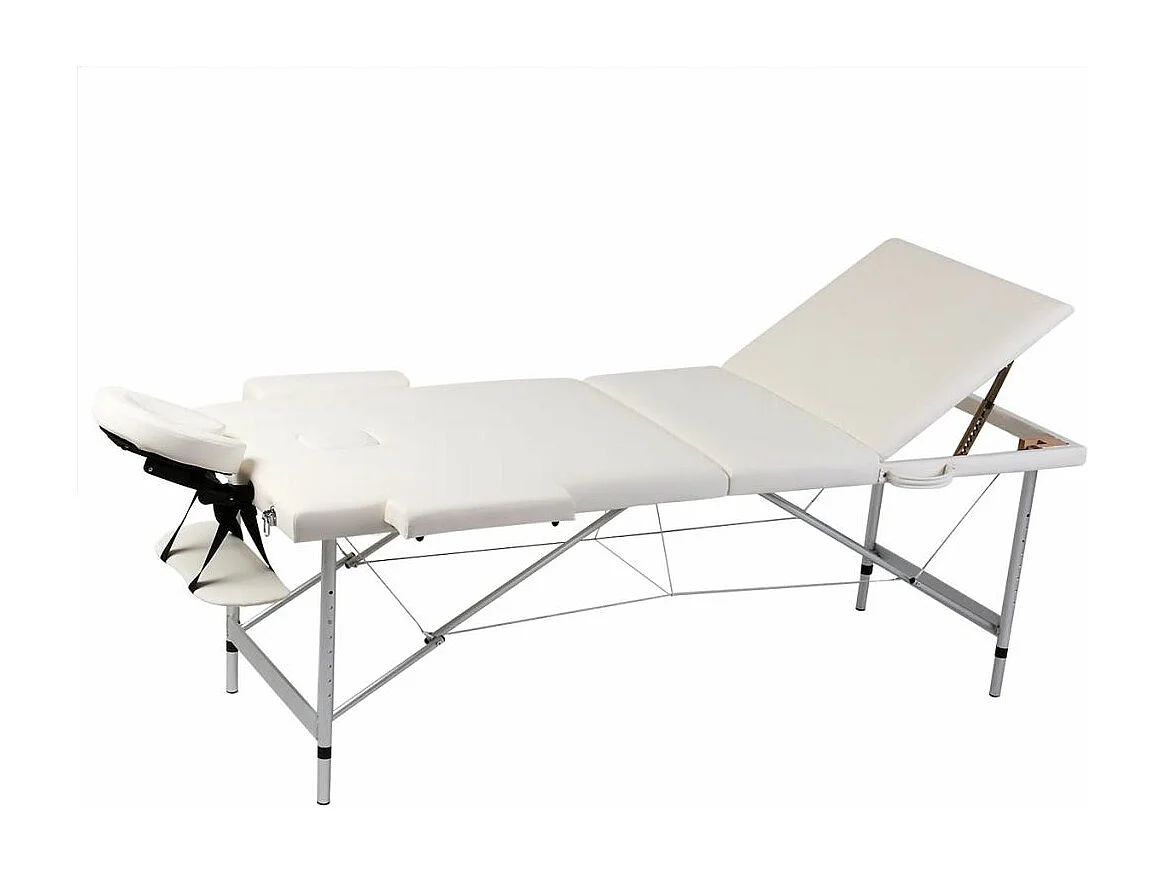 Table pliable de massage blanche 186 x 68 x 59 cm 02_0001876