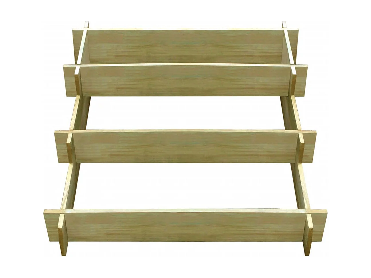 Jardinière à 3 niveau bois marron 90 x 90 x 35 cm 02_0000863