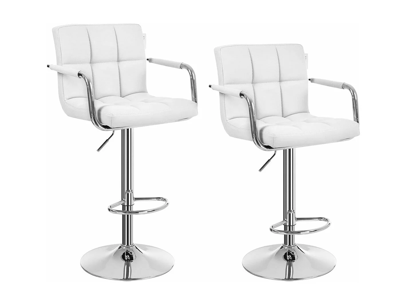 Lot de 2 tabourets blanche 38.5 x 52.5 x 95 cm 12_0002548