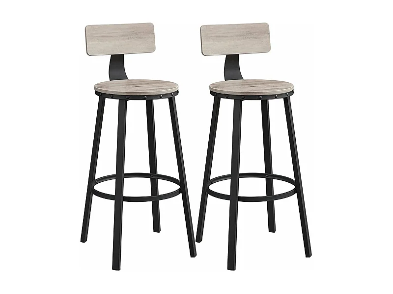 Lot de 2 chaises noire 54 x 54 x 99 cm 12_0002533