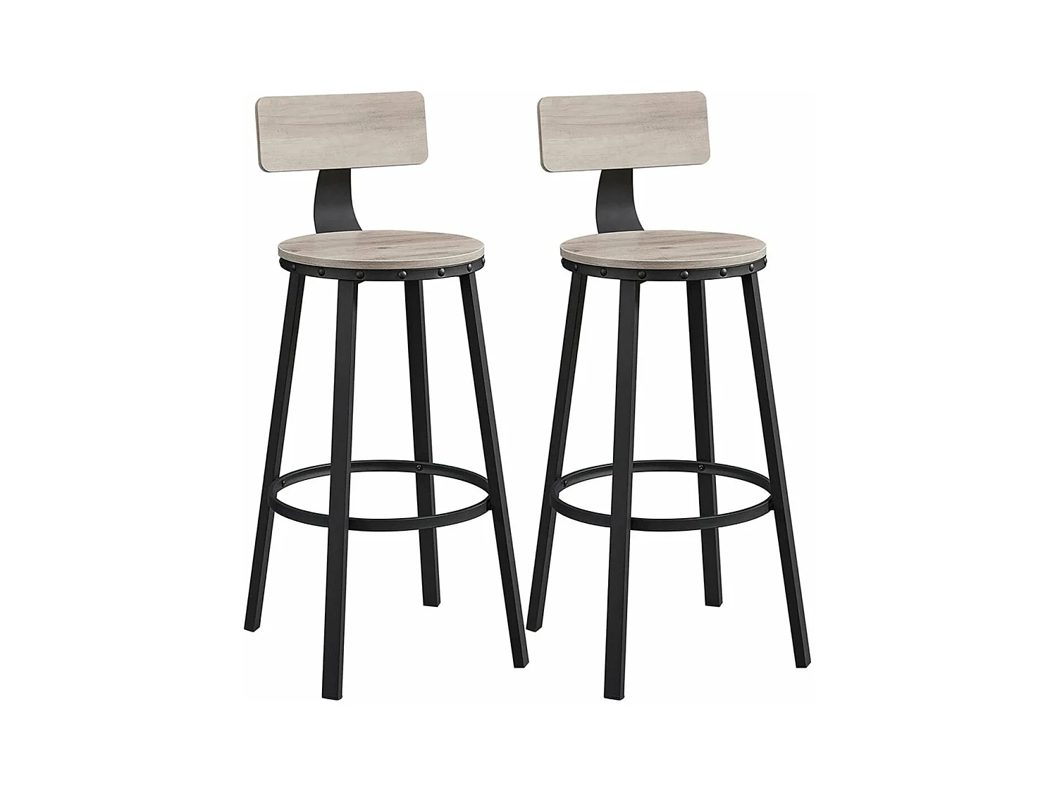 Lot de 2 chaises noire 54 x 54 x 99 cm 12_0002533