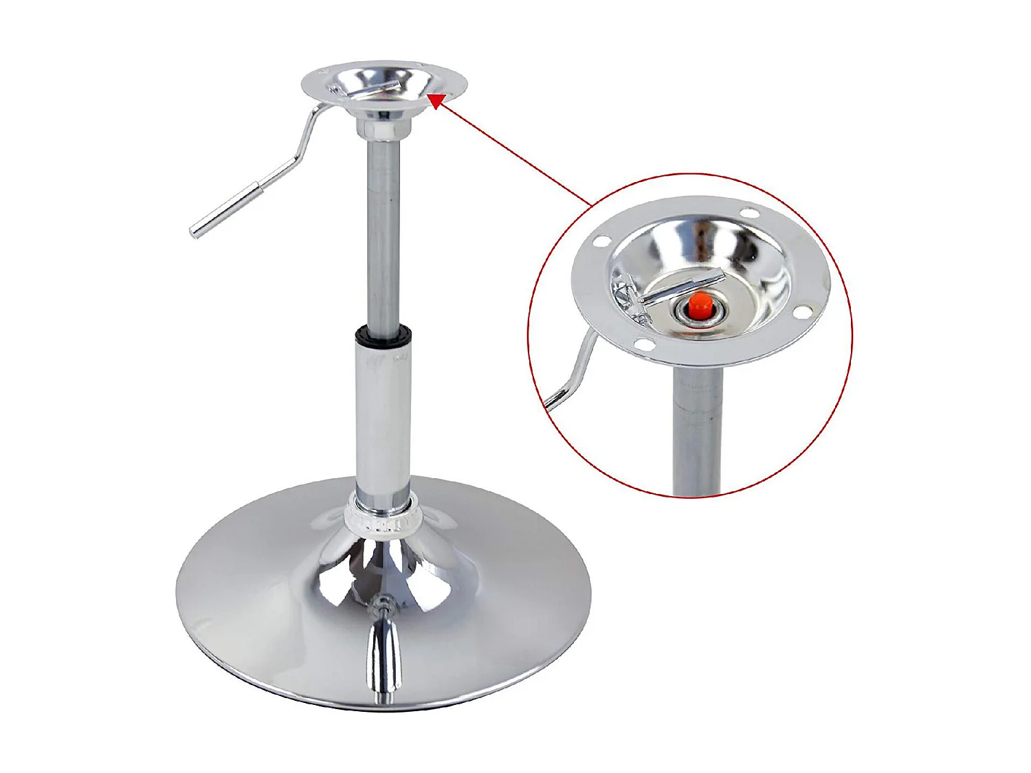 Sgabello in ecopelle con struttura in metallo cromo nero 19_0000250