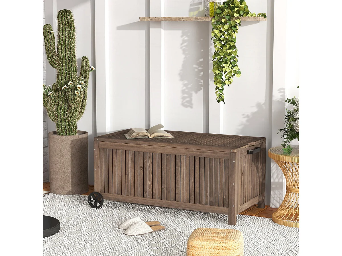 Coffre de rangement à marron 114 x 58.5 x 51 cm 20_0008313