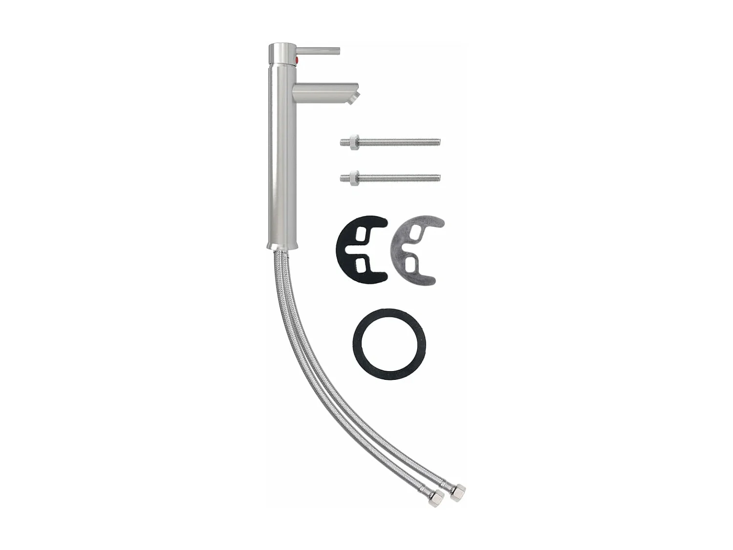 Lavandino da bagno con rubinetto e scarico a saltarello lavabo da appoggio lavabo da bagno lavabo da bagno diametro 42 cm vetro temperato 02_0002868