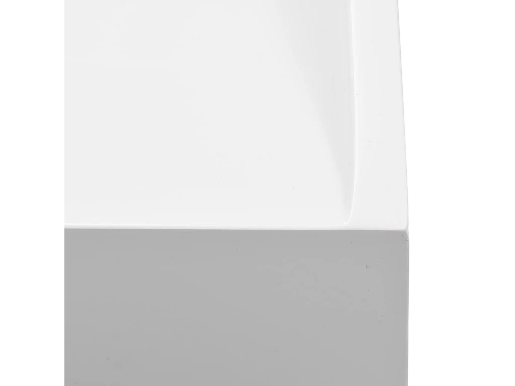 Lavabo Lavabo sobre encimera Fregadero Lavabo para montaje Cuarto de baño Interior Ducha WC Cabina Hogar 120 x 46 cm Mineral fundido blanco 02_0002636