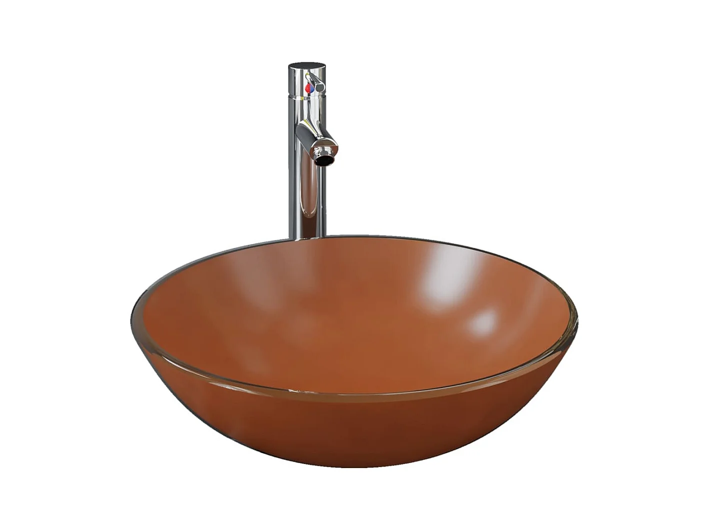 Lavabo de bain avec verre 42 x 42 x 14 cm 02_0002863