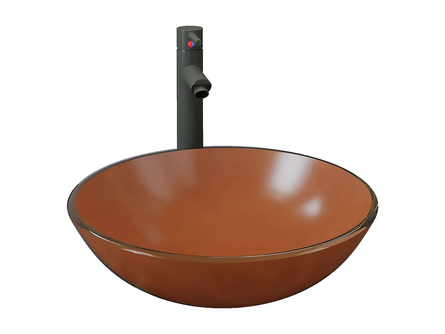 Lavabo de bain avec verre 42 x 42 x 14 cm 02_0002862