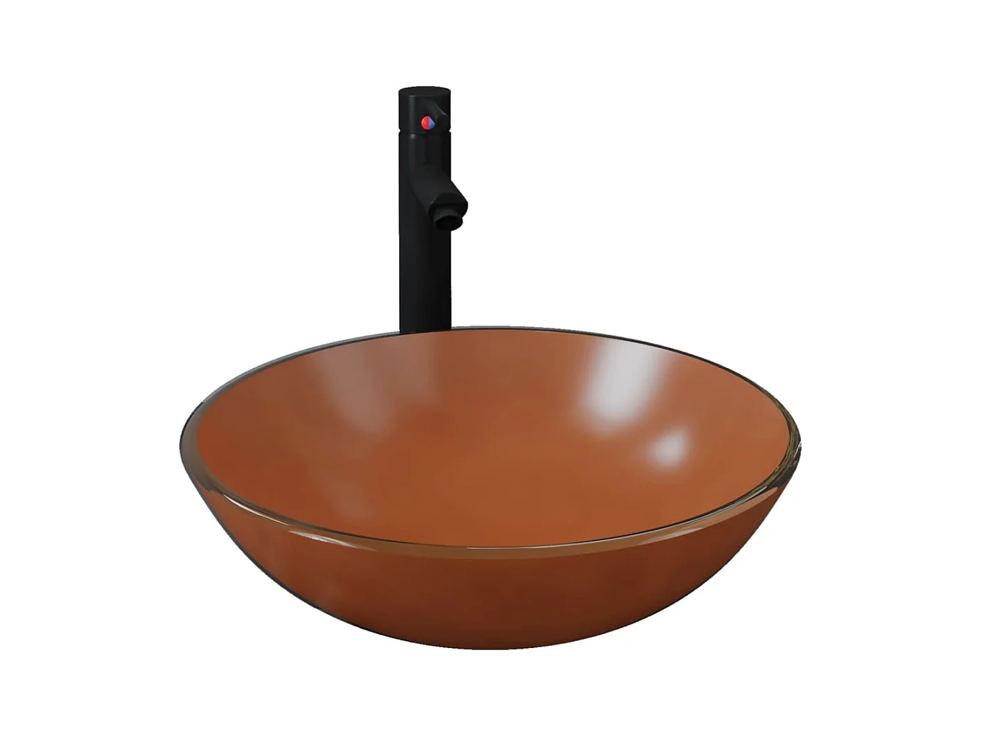 Lavabo de bain avec verre 6.4 x 6.4 x 9.1 cm 02_0002860