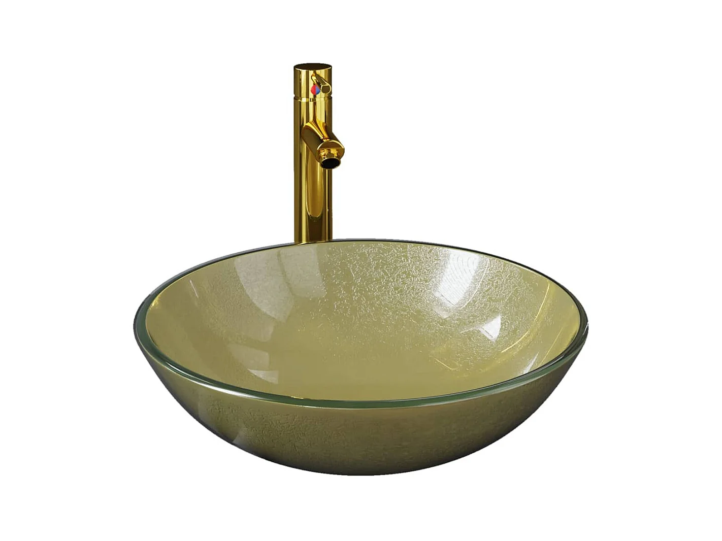 Lavabo de bain avec verre 42 x 42 x 30.3 cm 02_0002866