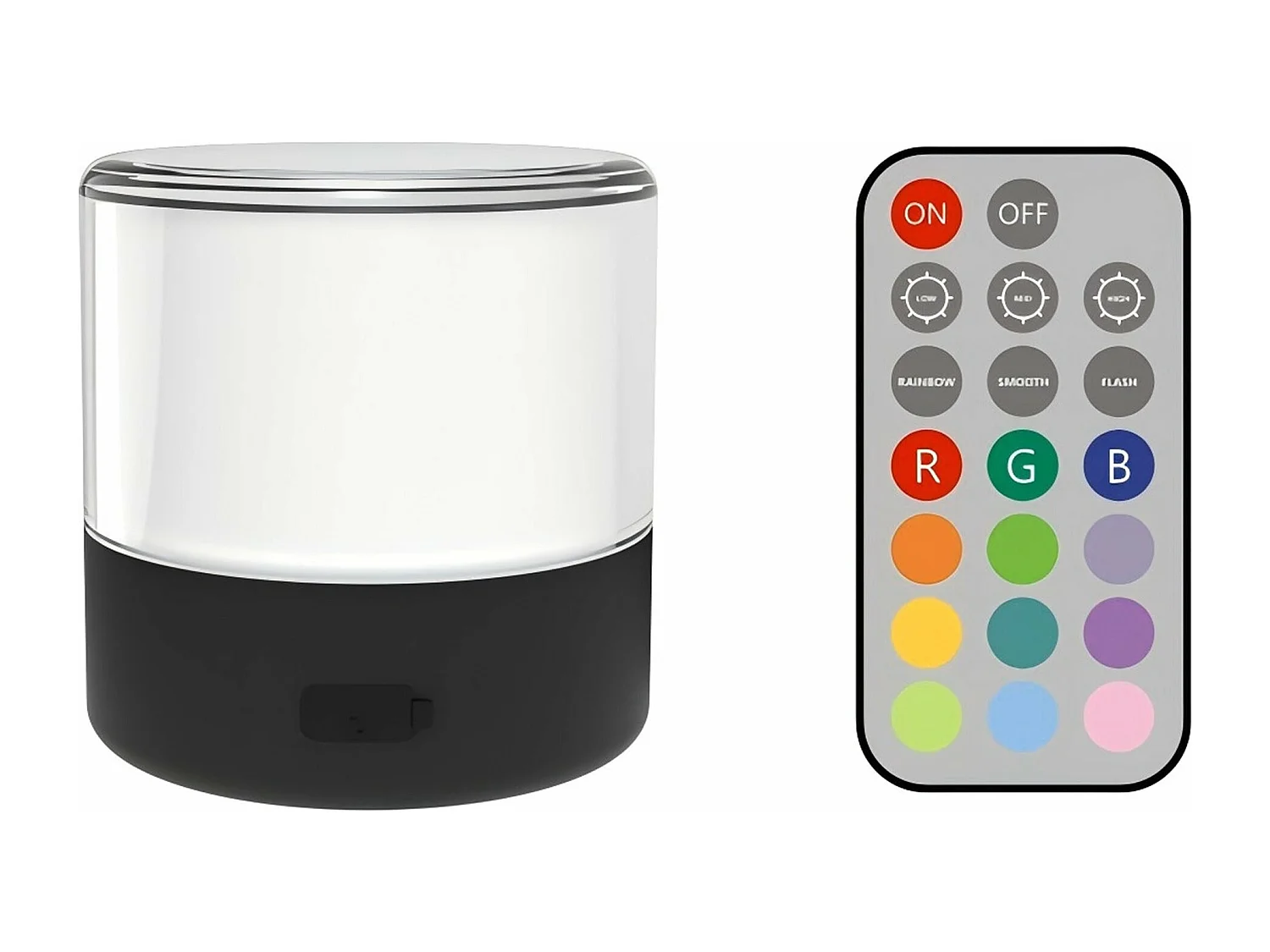 Lampe de table sans fil BOLO Noir plastique H10cm