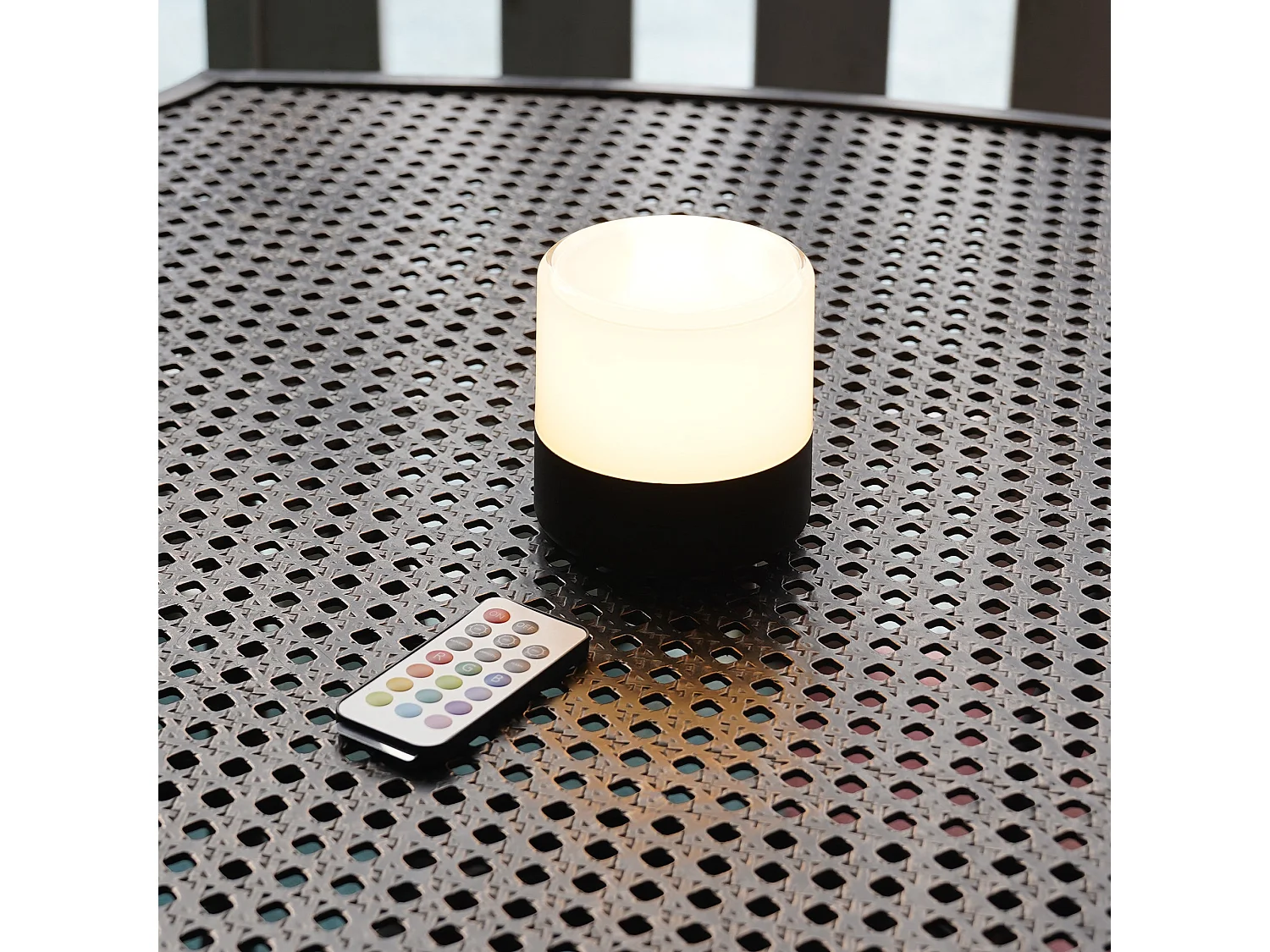 Lampe de table sans fil BOLO Noir plastique H10cm