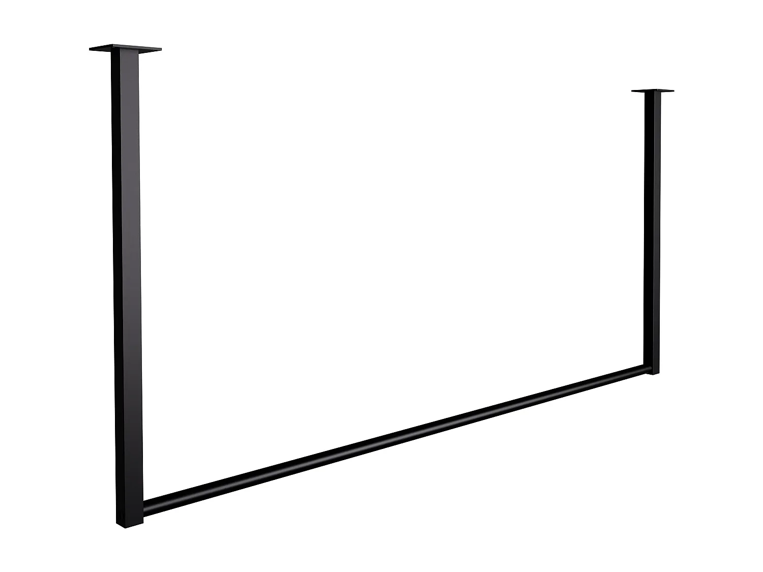 Portant à vêtement - Métal - 120x60 cm - Noir - Fenton