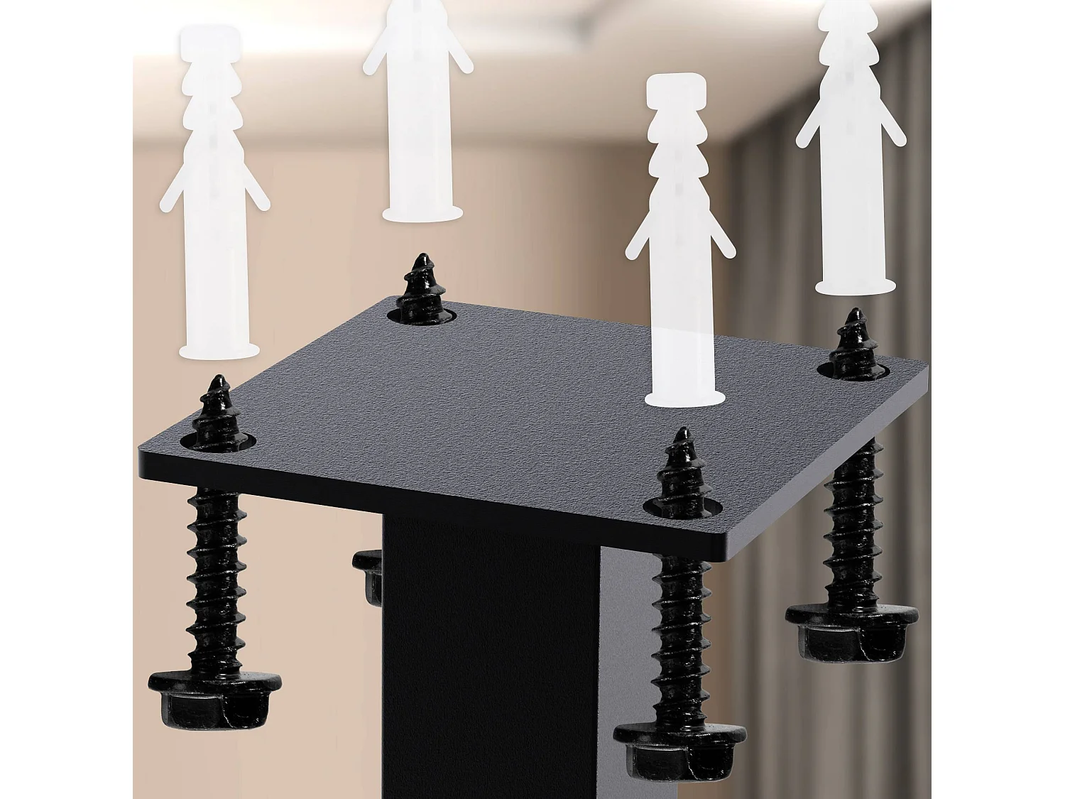 Portant à vêtement - Métal - 120x60 cm - Noir - Fenton