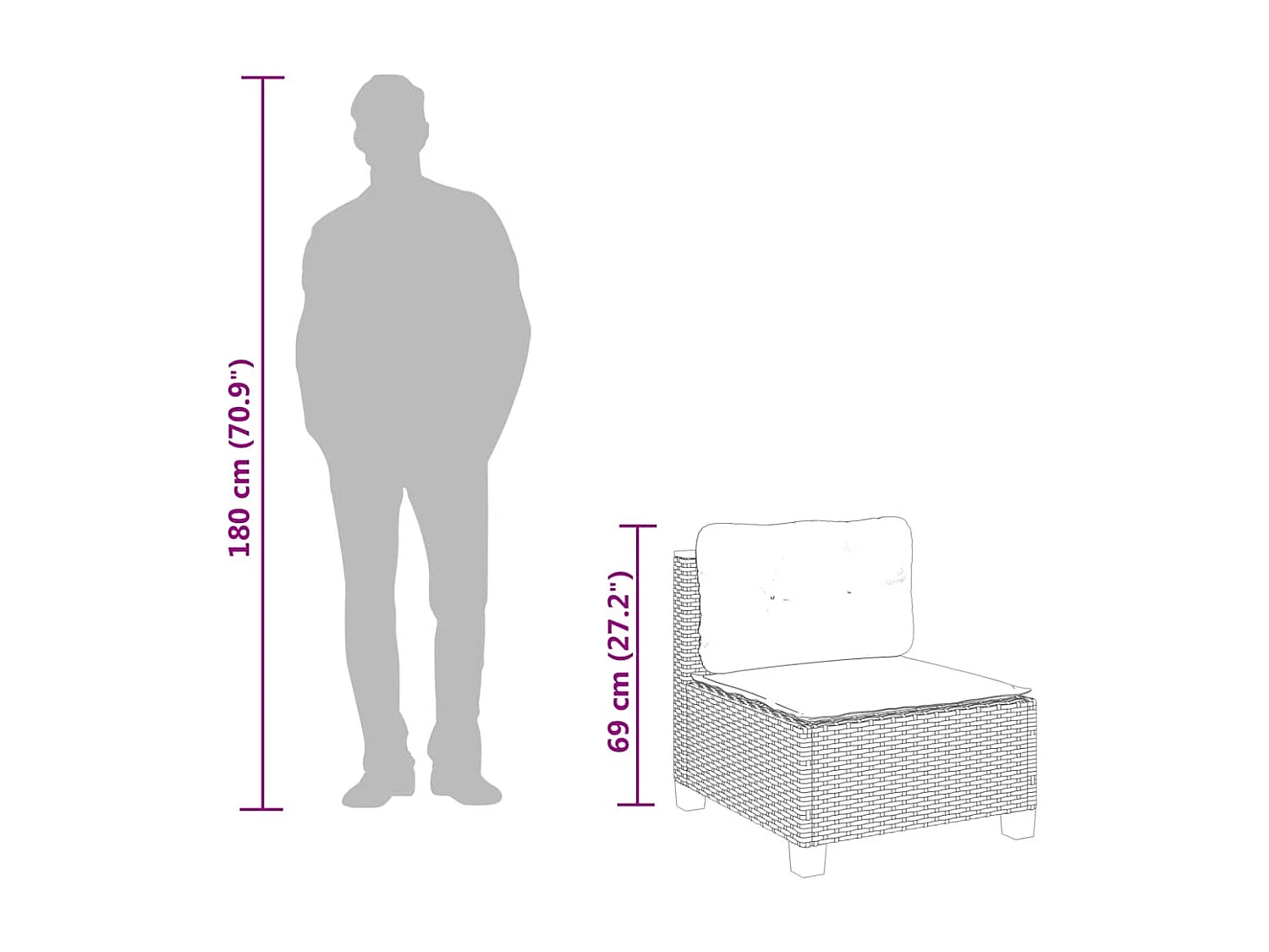 9-tlg. Garten-Sofagarnitur mit Kissen Beige Poly Rattan