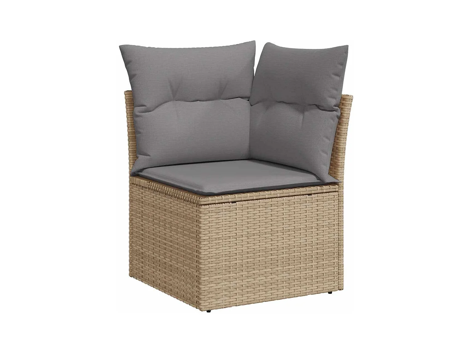 11-delige Tuinset met kussens poly rattan acacia beige