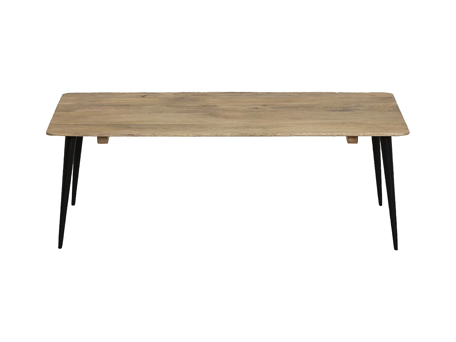 Mesa de centro rectangular de madera de mango y metal Aimée con almacenamiento