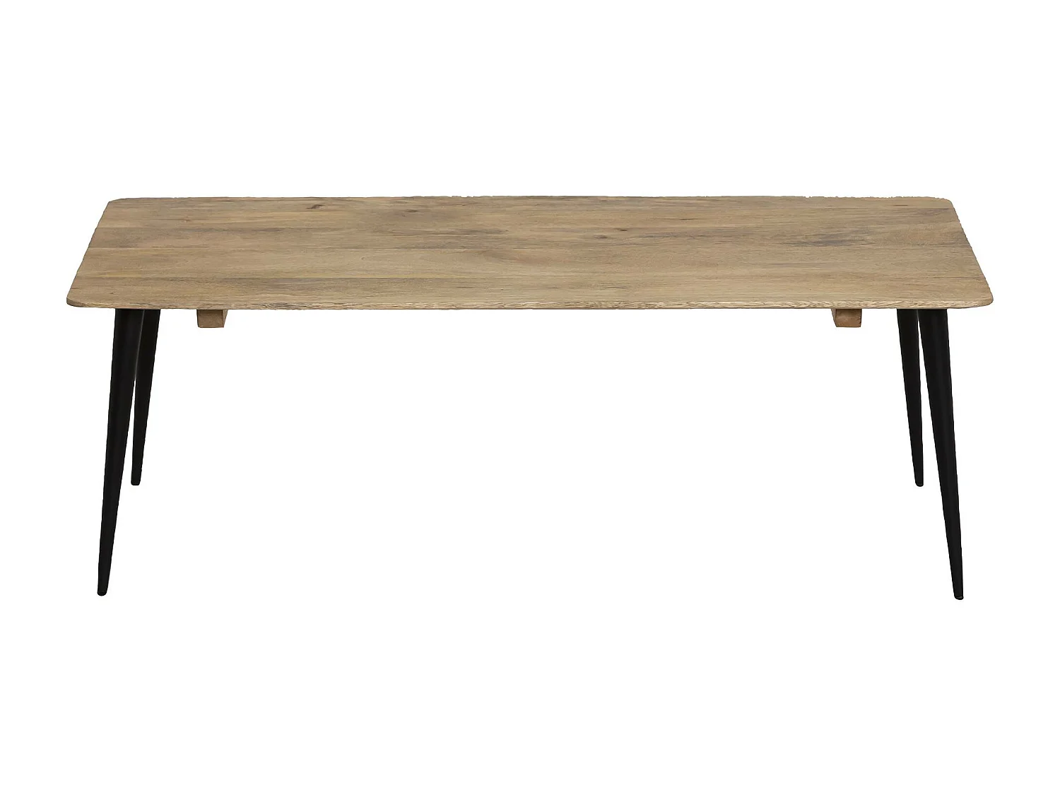 Mesa de centro rectangular de madera de mango y metal Aimée con almacenamiento