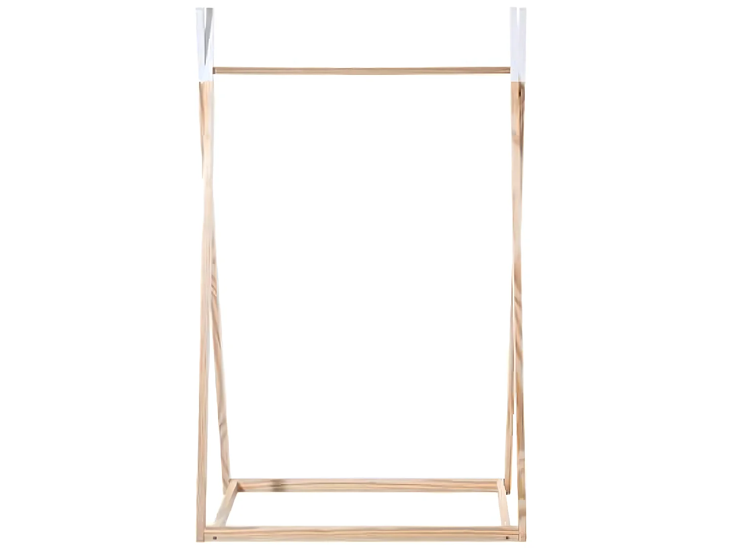 Penderie enfant scandinave blanc et naturel - Dim : L 78 x l 126 x H 38 cm