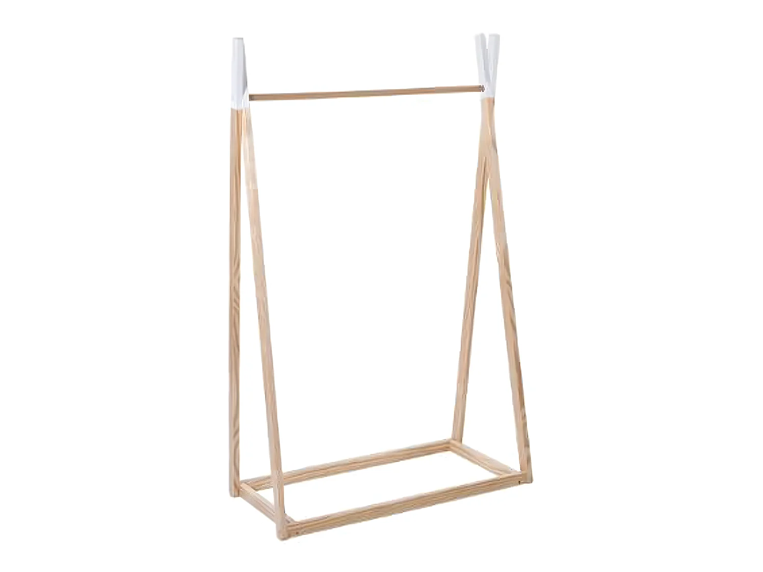 Penderie enfant scandinave blanc et naturel - Dim : L 78 x l 126 x H 38 cm