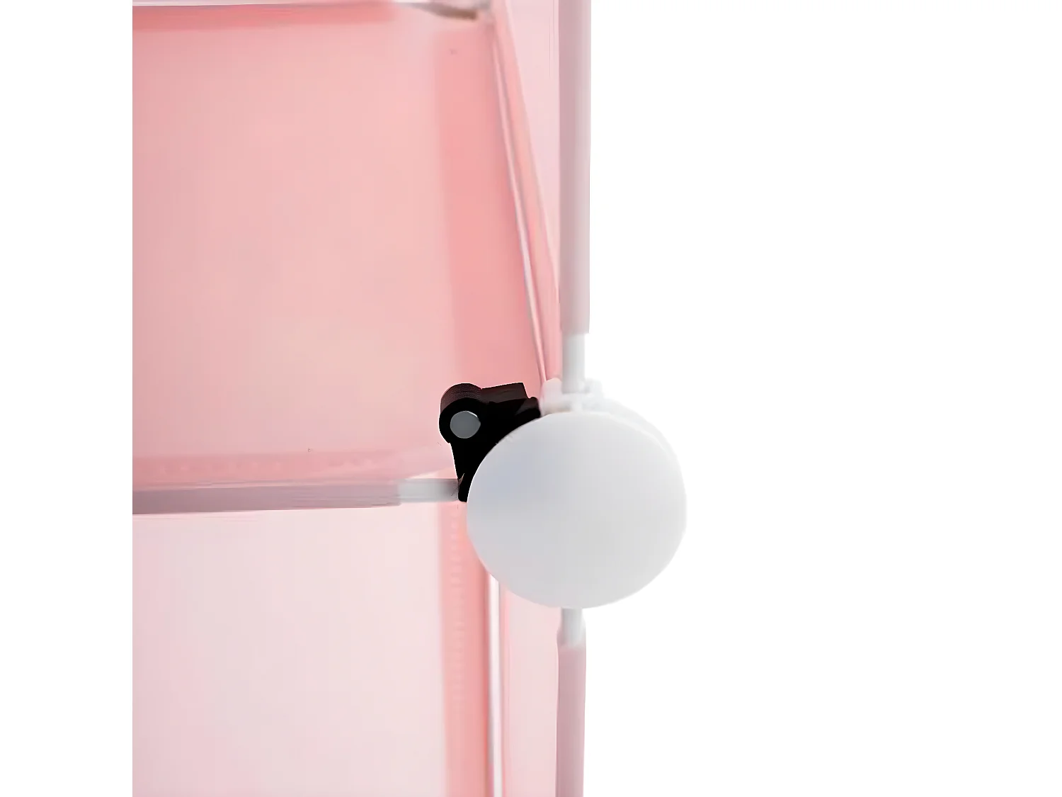 Colonne de rangement coloris Rose en Polypropylène - Dim : L34x l140 x H32 cm